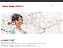 Tablet Screenshot of japaninspesialisti.fi